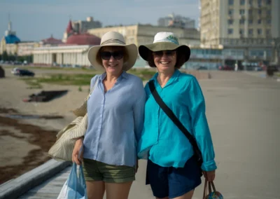 Portrait of Russian tourists